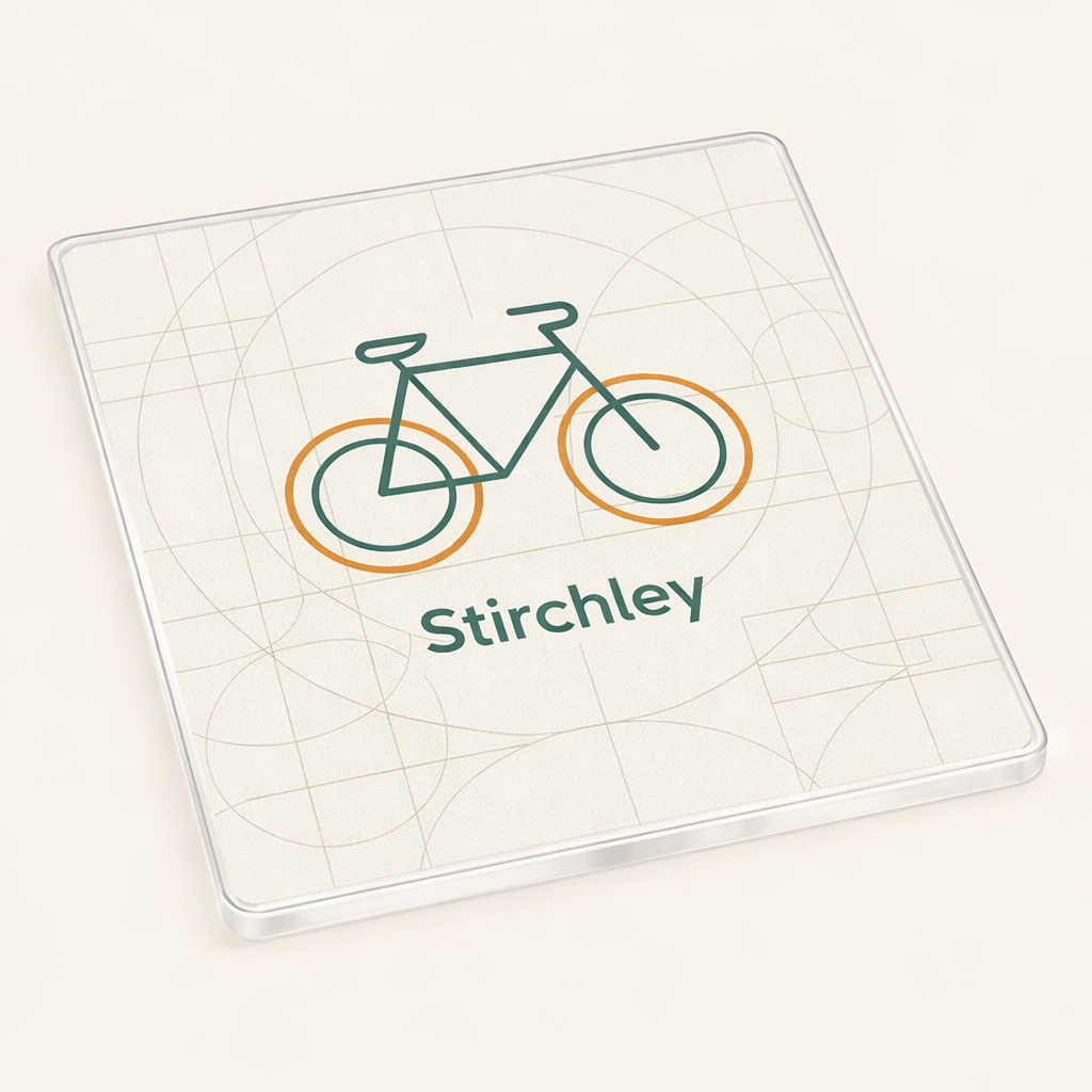 Stirchley - Coaster - Geometric Lines - Bicycle