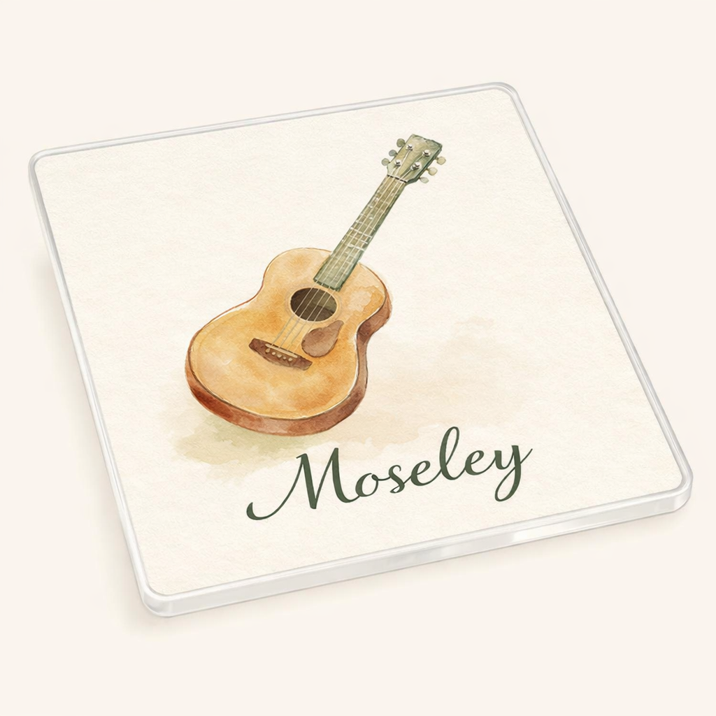 Moseley - Coaster - Soft Watercolours - Guitar