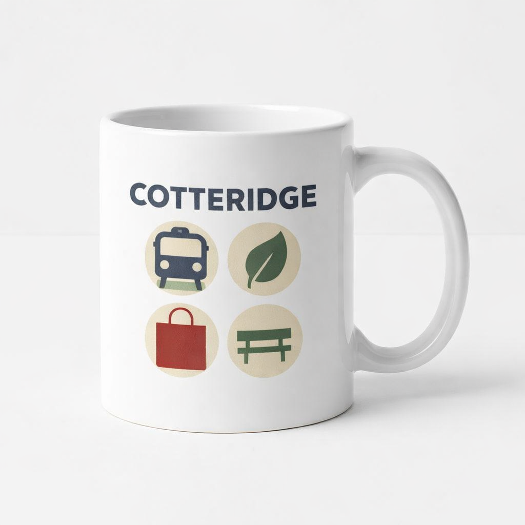 Cotteridge - Mug - Geometric Grid Design