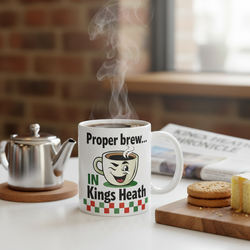 Kings Heath - Mug - Retro Cartoon Design