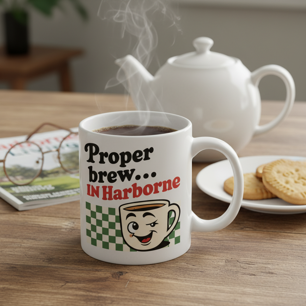 Harborne - Mug - Retro Cartoon Design