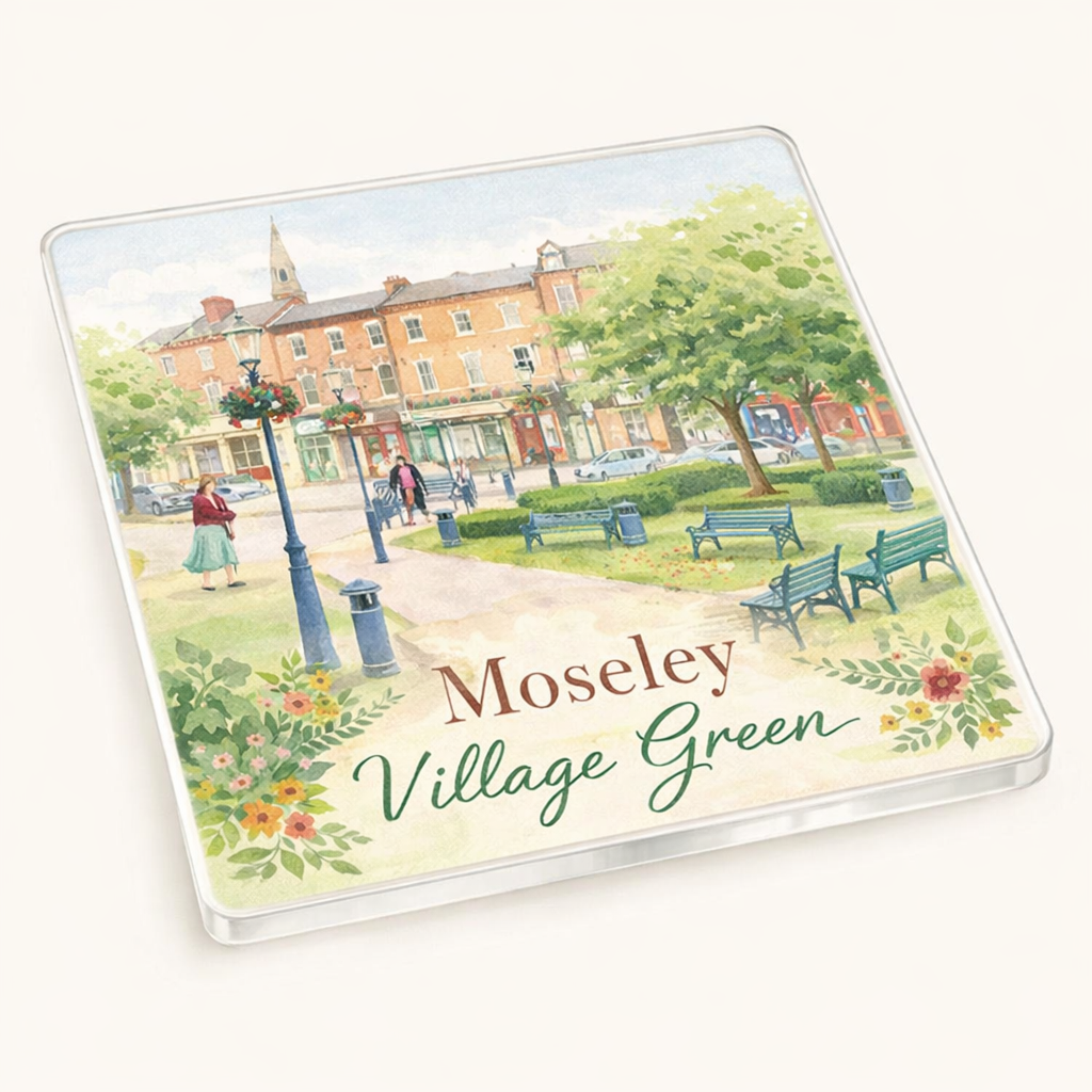 Moseley - Coaster - Soft Watercolours - Moseley Village Green