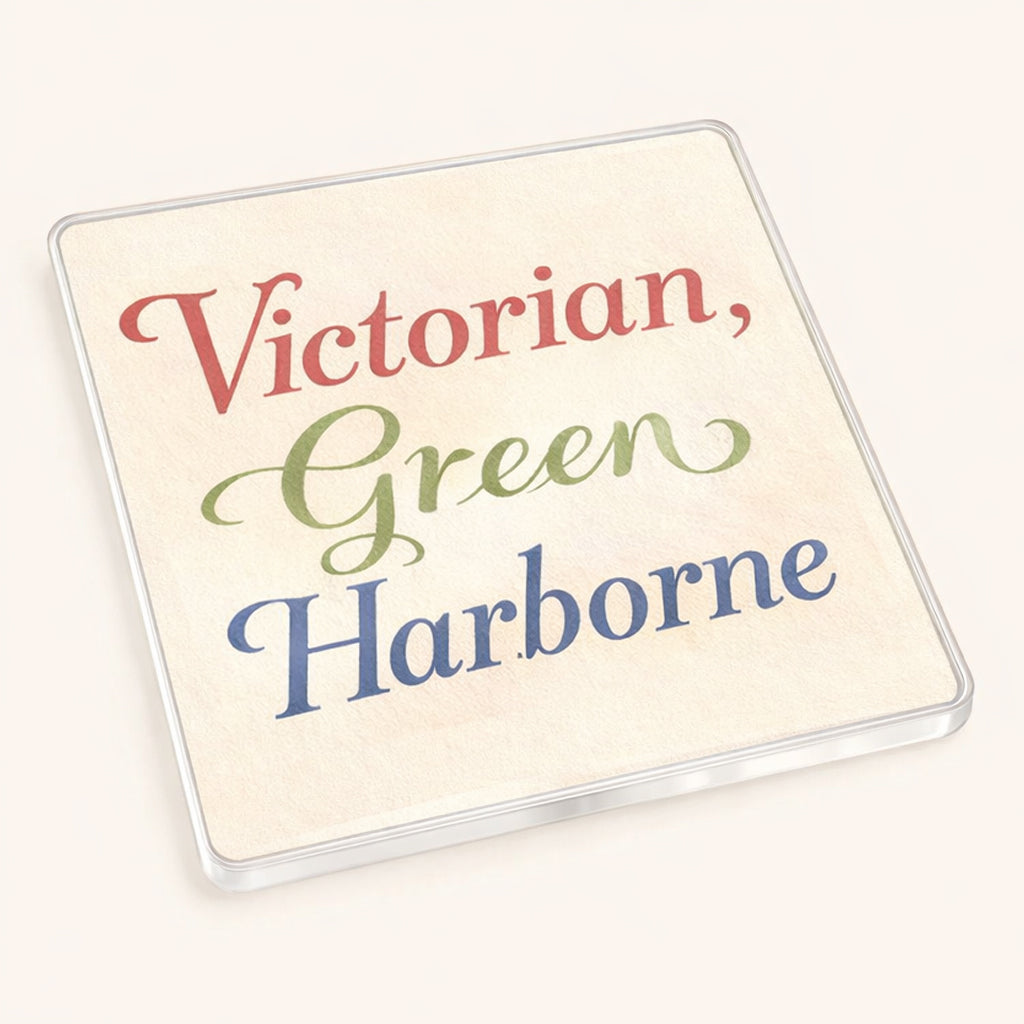Harborne - Coaster - Soft Watercolours - Word Stack