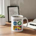 Ladywood - Mug - Geometric Grid Design