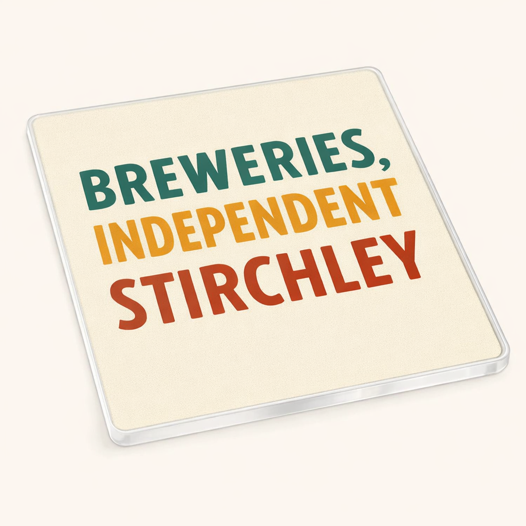 Stirchley - Coaster - Mid-Century Retro - Word Stack