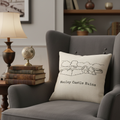 Weoley Castle - Cushion - Minimal Lines Design - Weoley Castle Ruins