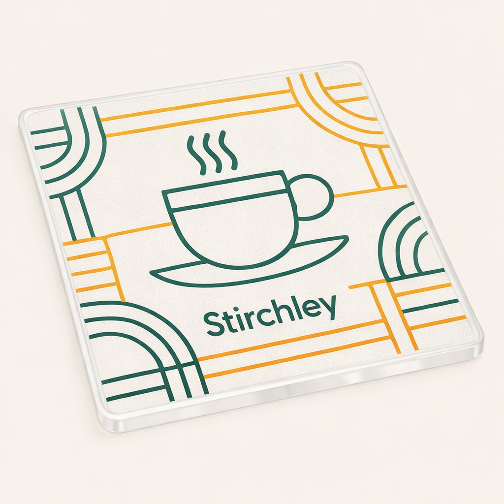 Stirchley - Coaster - Geometric Lines - Coffee Cup