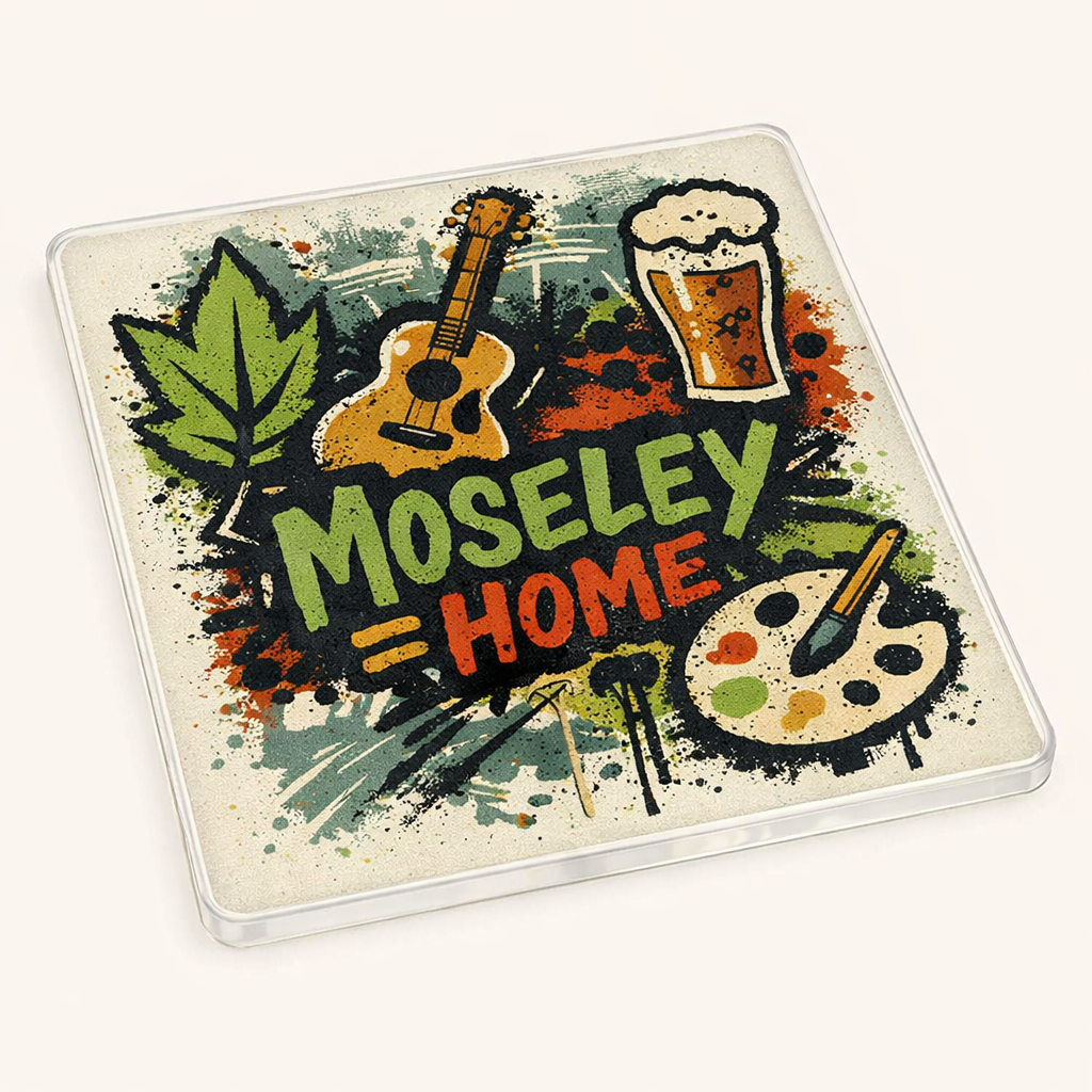 Moseley - Coaster - Urban Street Art - Local Icons