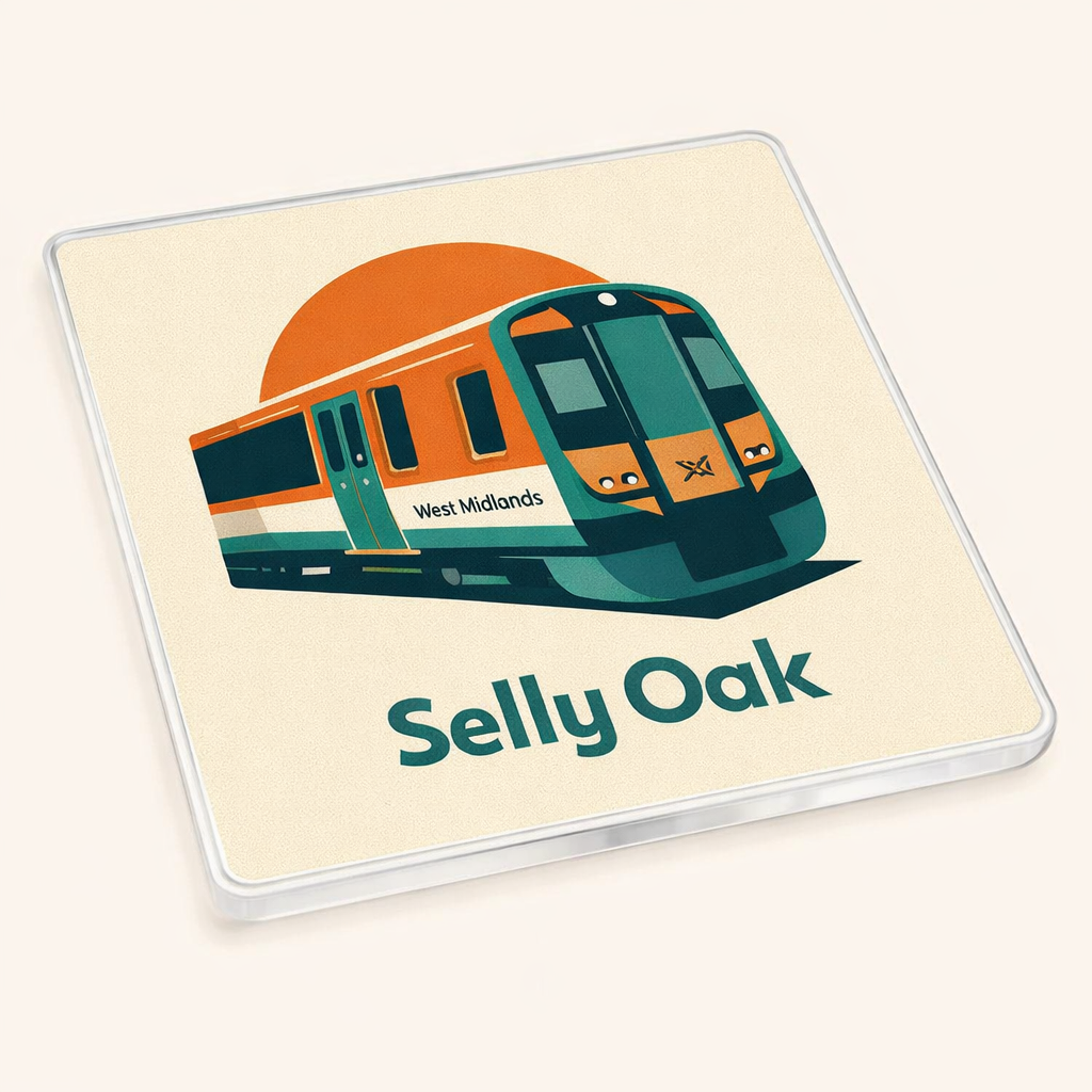 Selly Oak - Coaster - Mid-Century Retro - Train