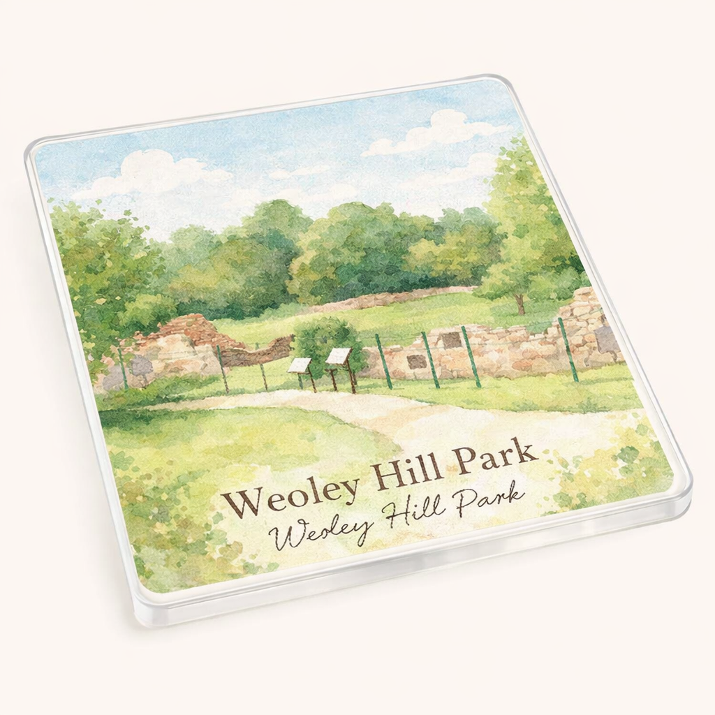 Weoley Castle - Coaster - Soft Watercolours - Weoley Hill Park