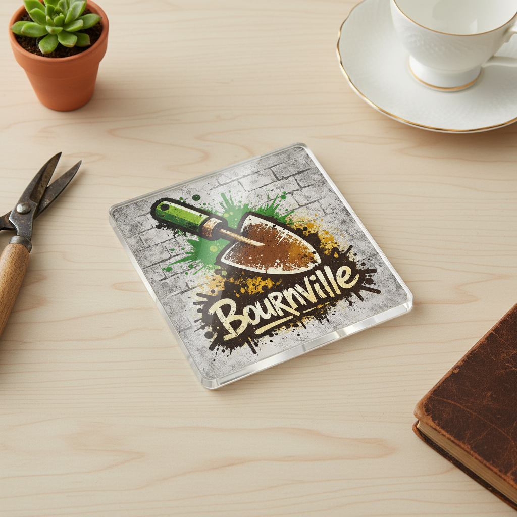 Bournville - Coaster - Urban Street Art - Garden Trowel