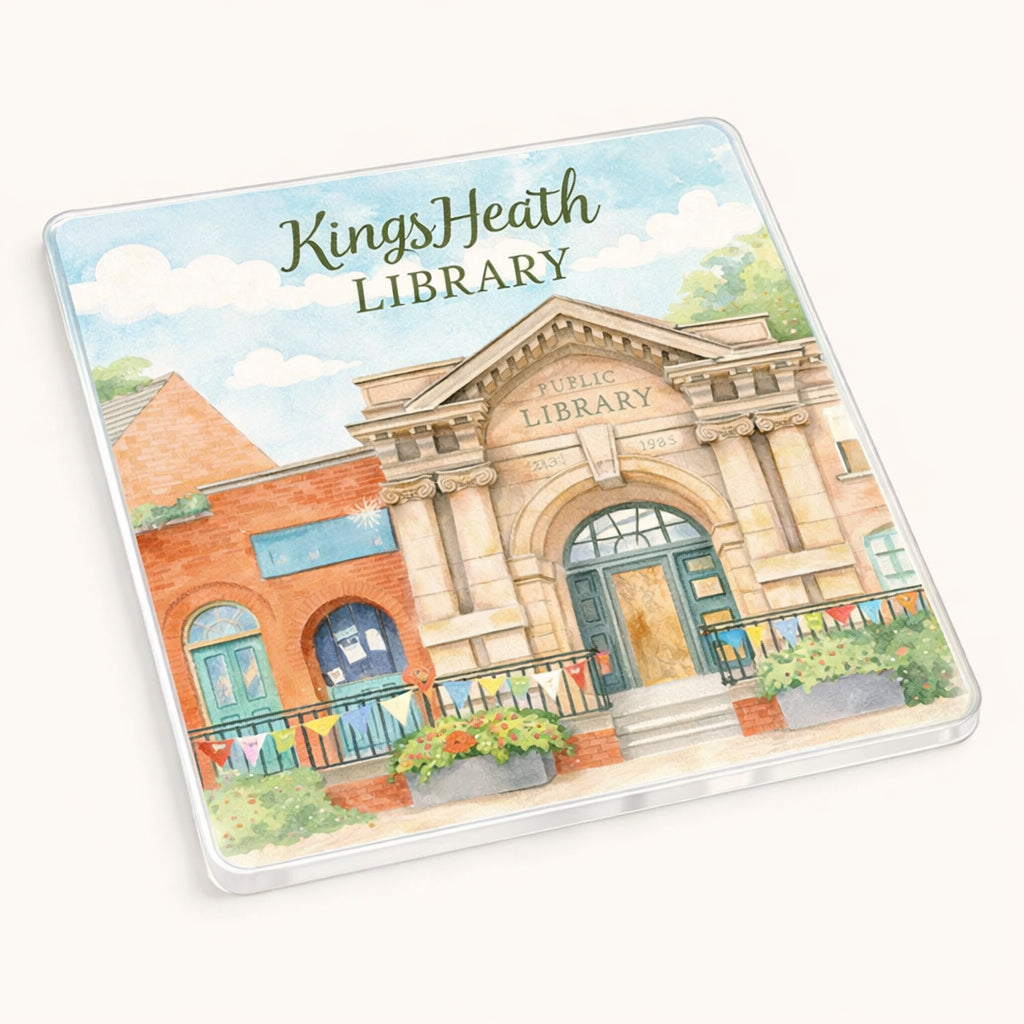 Kings Heath - Coaster - Soft Watercolours - Kings Heath Library