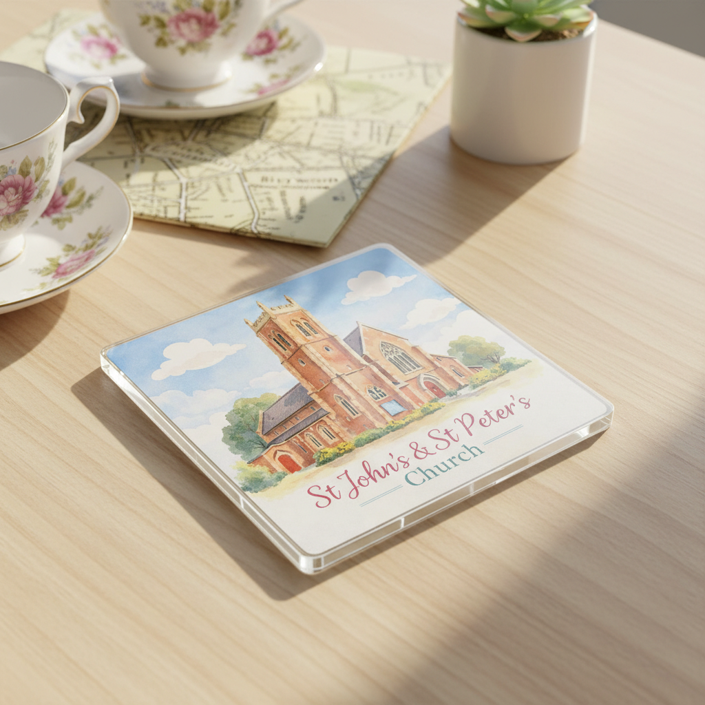 Ladywood - Coaster - Soft Watercolours - St John's & St Peter's Church