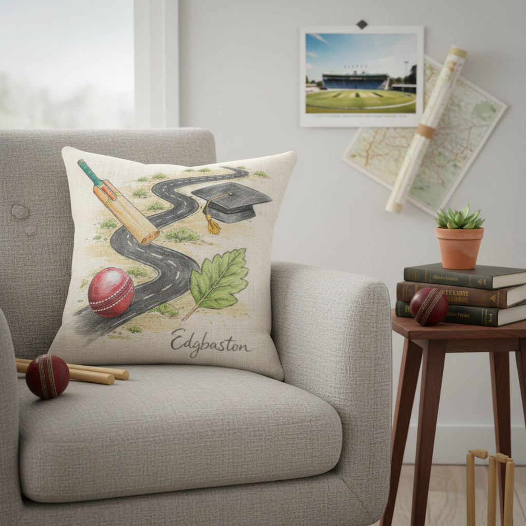 Edgbaston - Cushion - Whimsical Illustrations Design