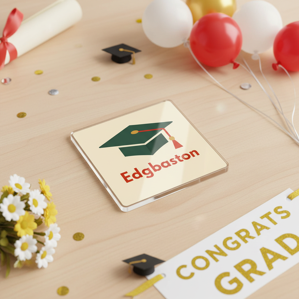 Edgbaston - Coaster - Mid-Century Retro - Graduation Cap
