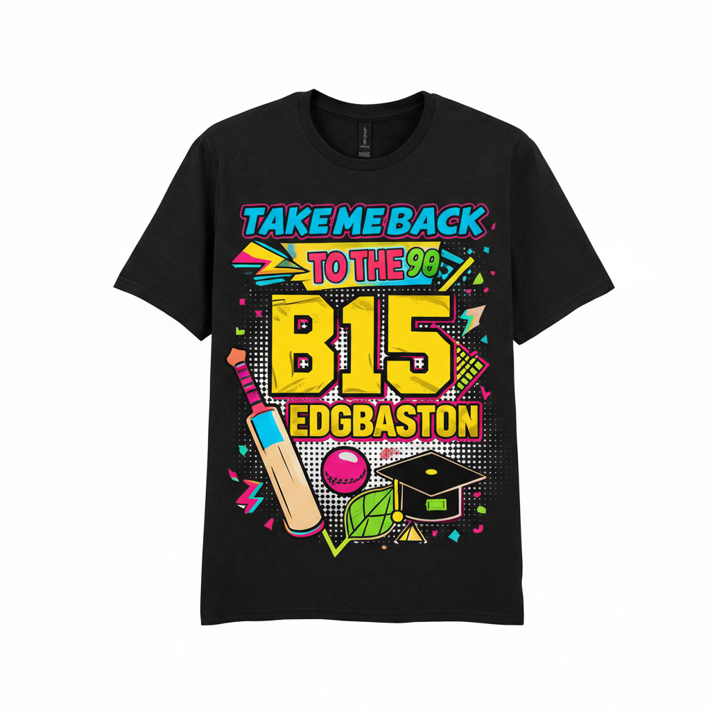Edgbaston - T-Shirt - Playful Neon Vibe Design