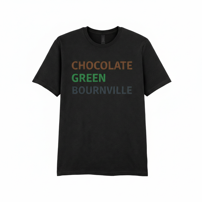 Bournville - T-Shirt - Minimal Type Stack Design