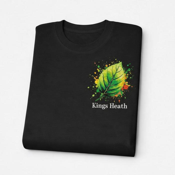 Kings Heath - T-Shirt - Colour Splash Design - Leaf