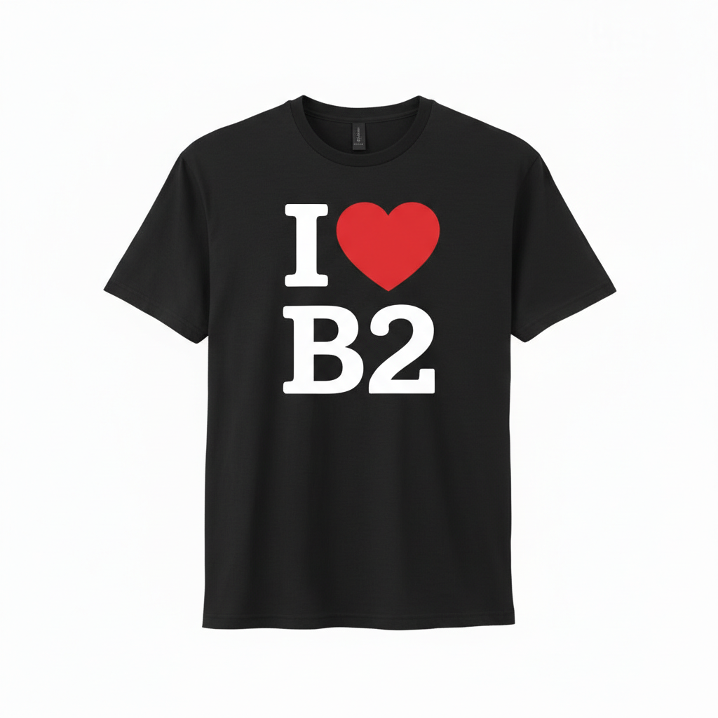 B2 - T-Shirt - I Heart B2 Design - Birmingham City Centre | New Street