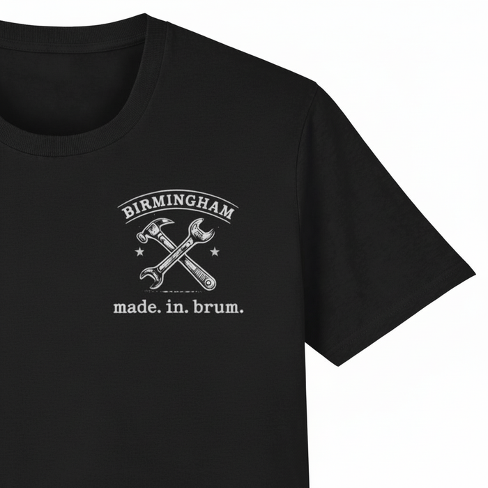 Birmingham - T-Shirt - Made in Brum Tools Badge Industrial Heritage Design