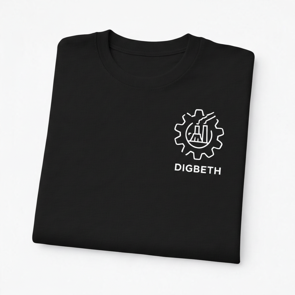 Digbeth - T-Shirt - Minimal Line Icon Design - Factory Cog