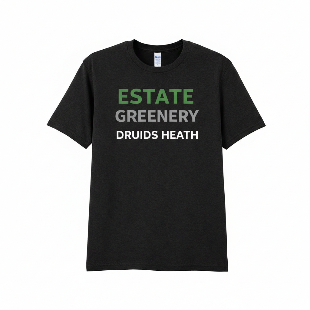 Druids Heath - T-Shirt - Minimal Type Stack Design