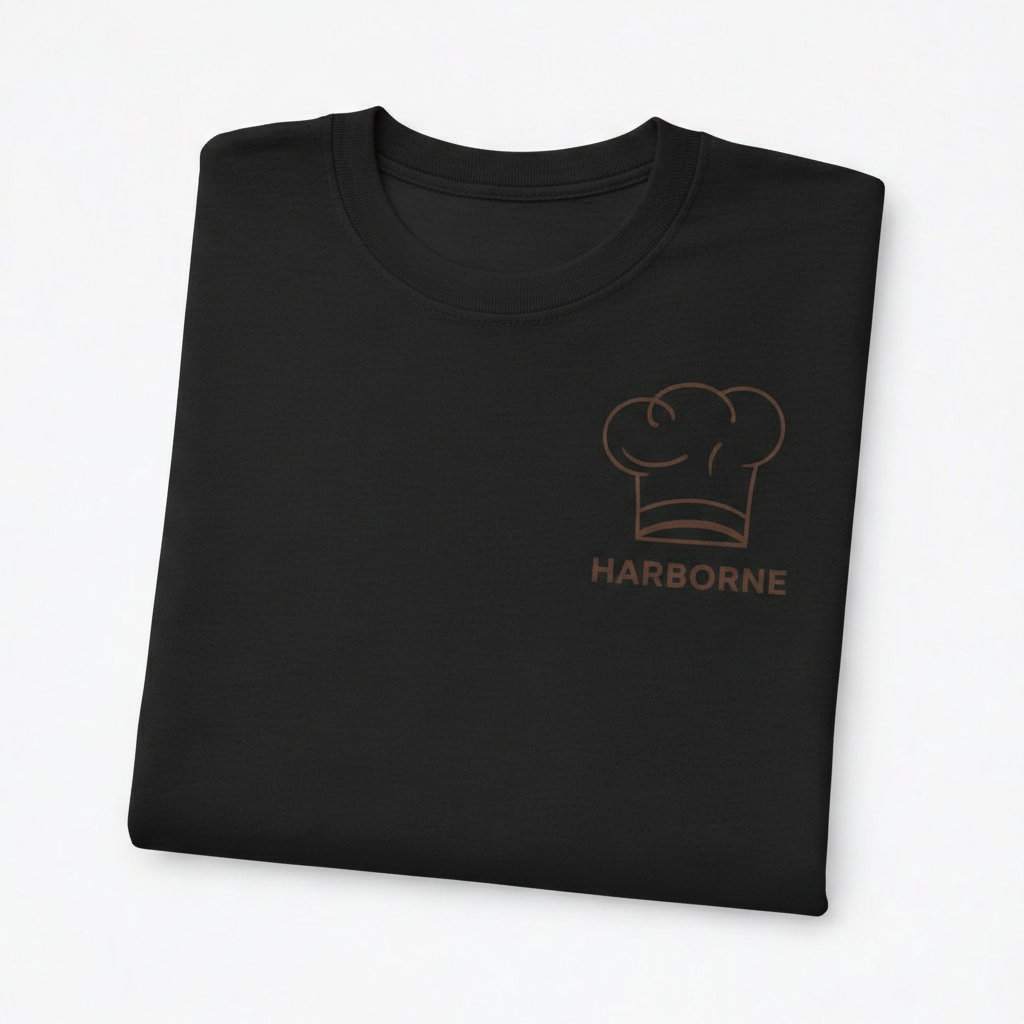 Harborne - T-Shirt - Minimal Line Icon Design - Chef's Hat