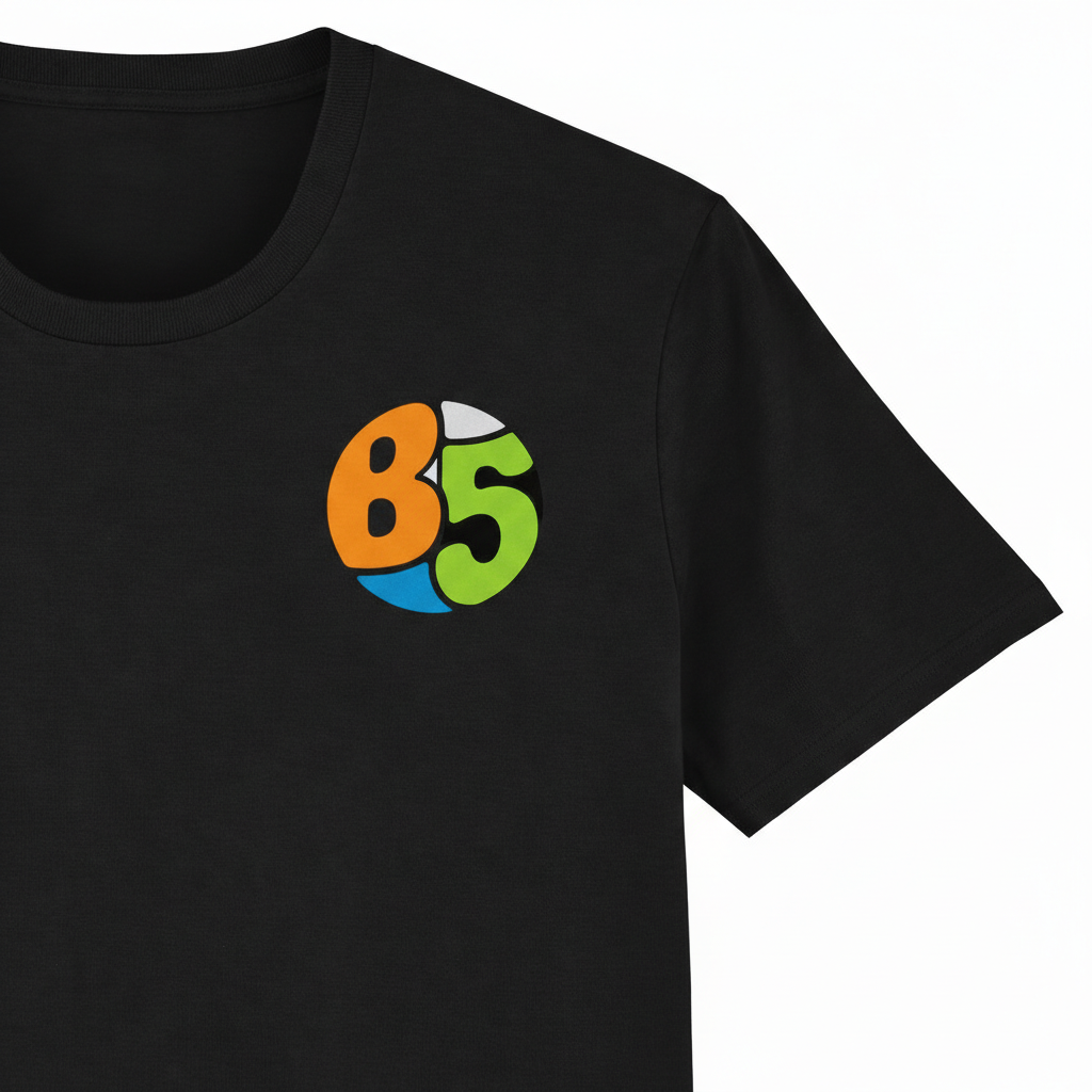 B5 - T-Shirt - Colour Burst Postcode Design