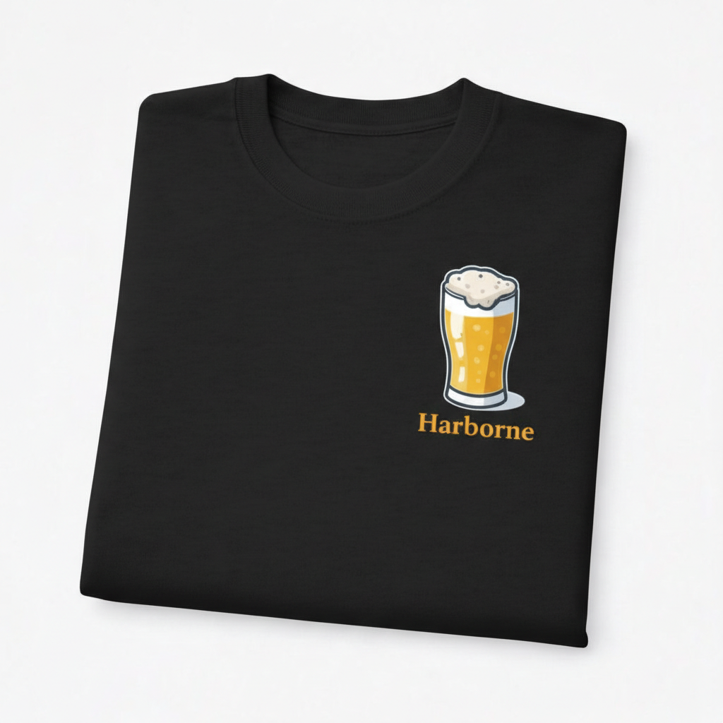 Harborne - T-Shirt - Minimal Cool Design - Beer Glass