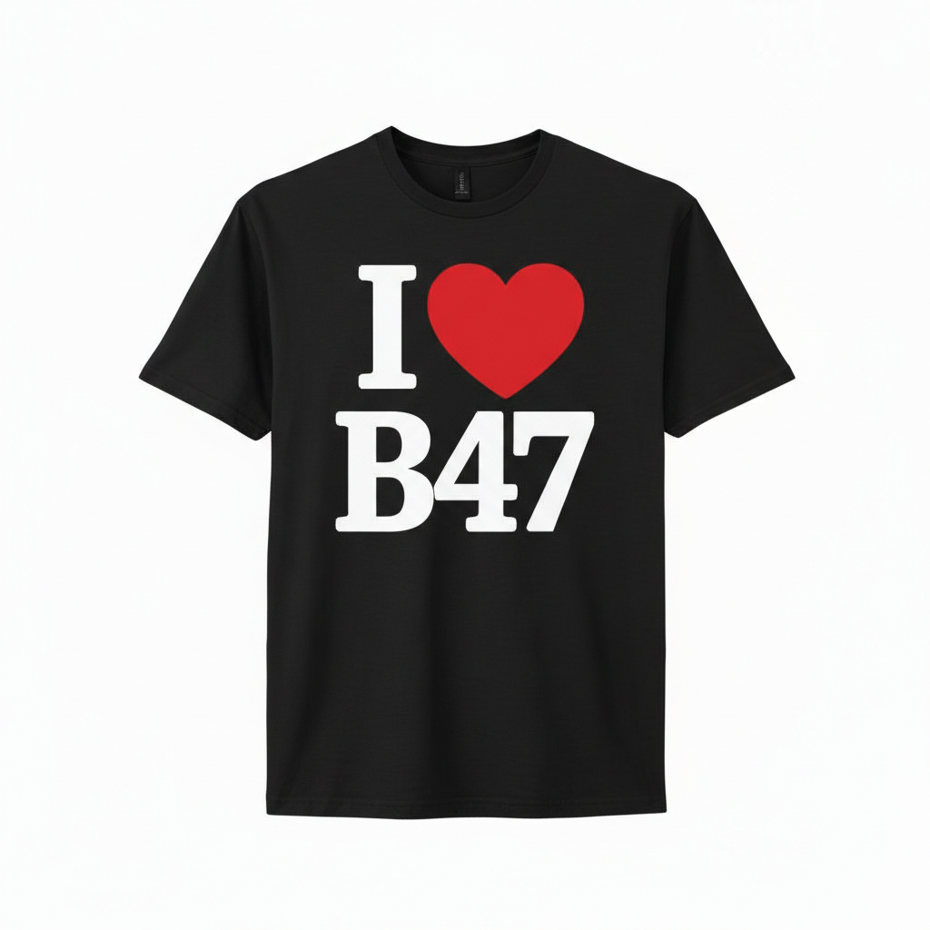 Wythall - T-Shirt - I Heart B47 Design