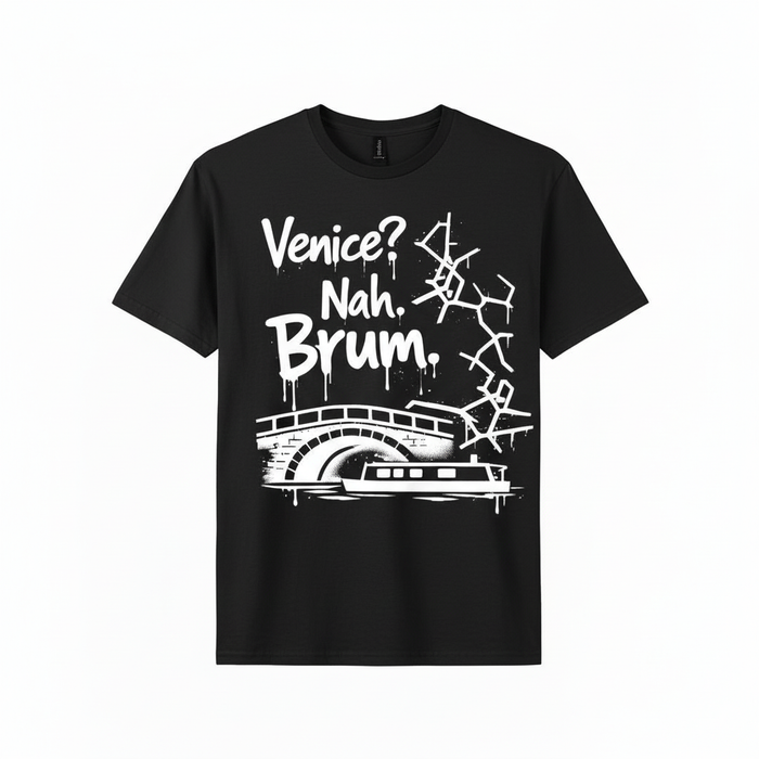 Birmingham - T-Shirt - Venice? Nah, Brum Canal Graffiti Graphic