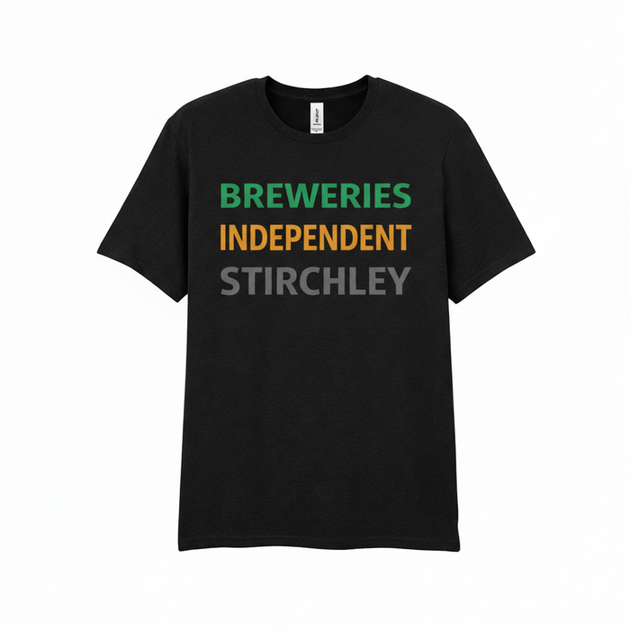 Stirchley - T-Shirt - Minimal Type Stack Design