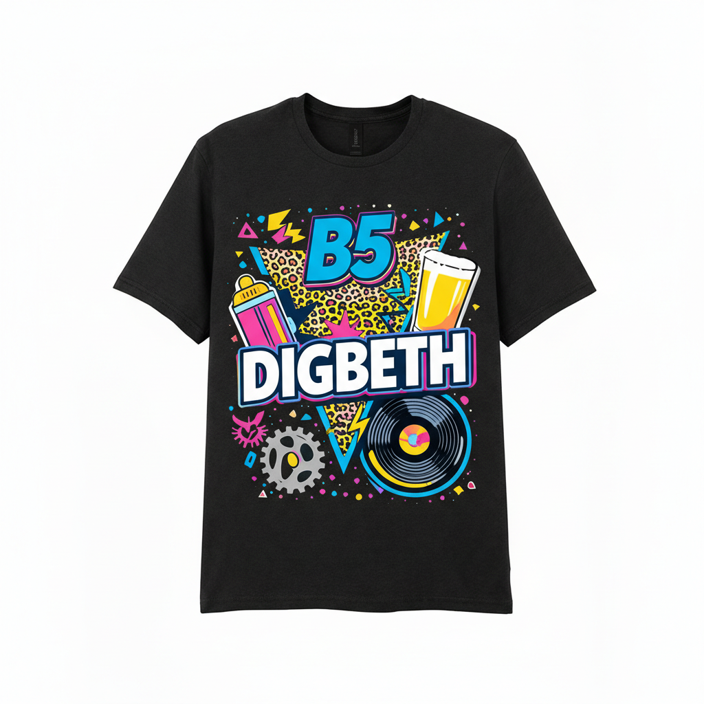 Digbeth - T-Shirt - Playful Neon Vibe Design