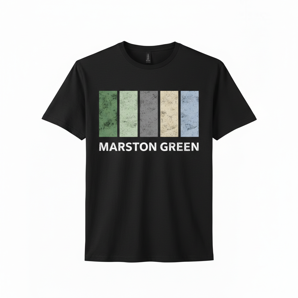 Marston Green - T-Shirt - Colour Block Design