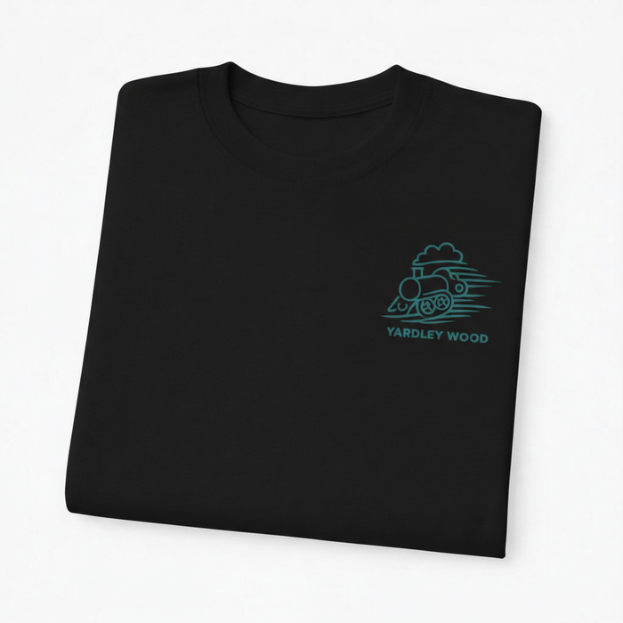Yardley Wood - T-Shirt - Minimal Line Icon Design - Train