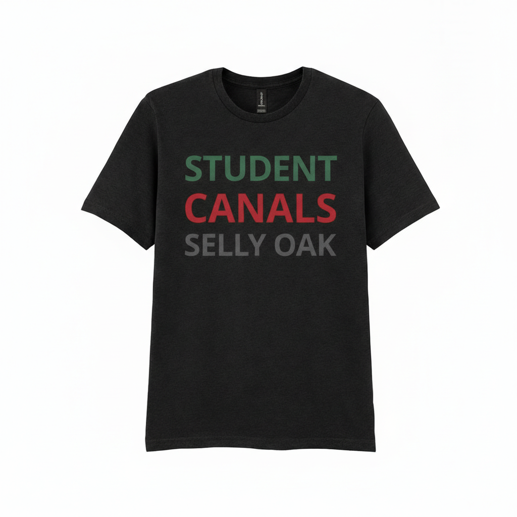 Selly Oak - T-Shirt - Minimal Type Stack Design