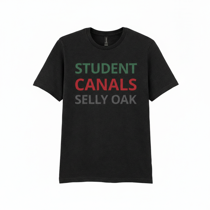 Selly Oak - T-Shirt - Minimal Type Stack Design