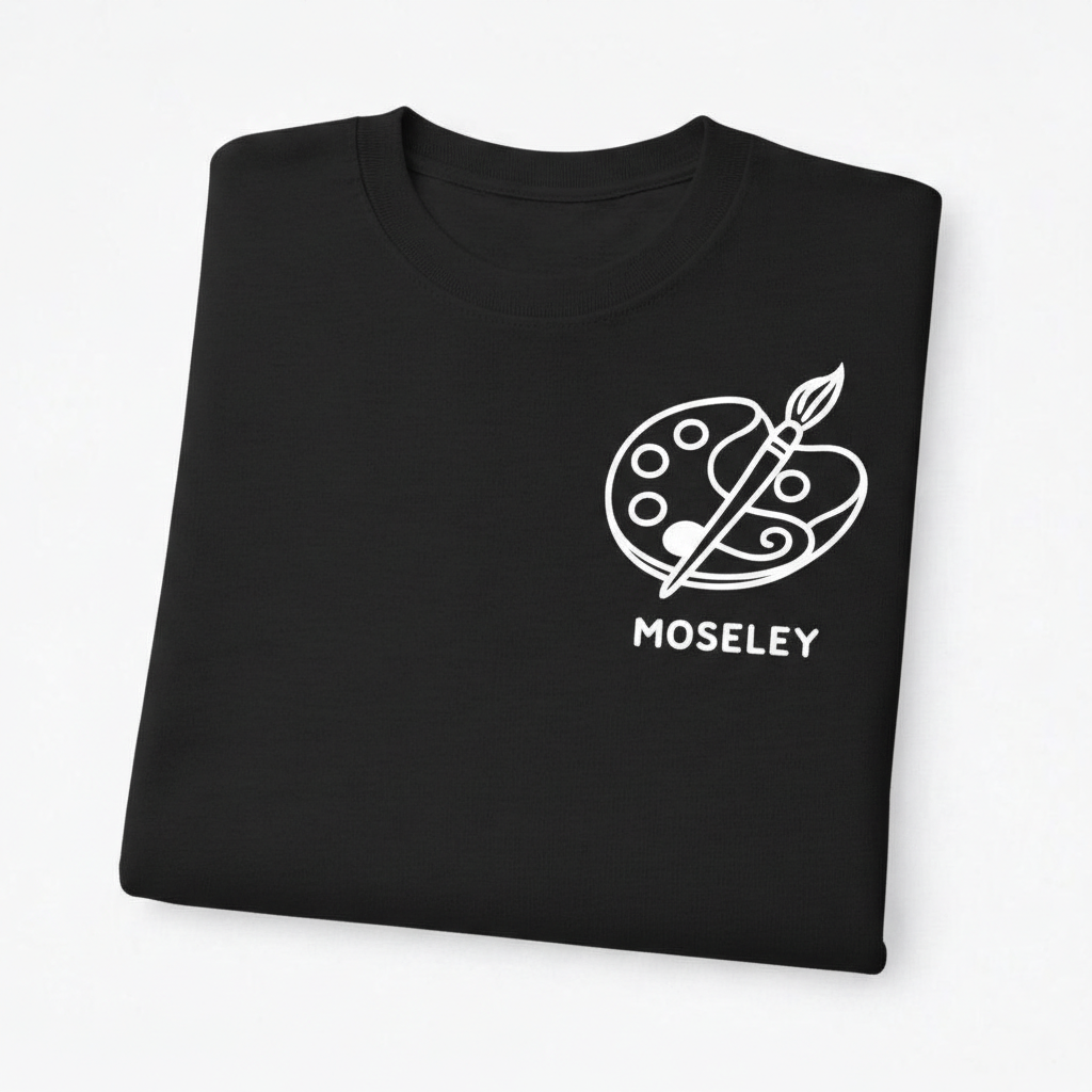 Moseley - T-Shirt - Minimal Line Icon Design - Artist's Palette