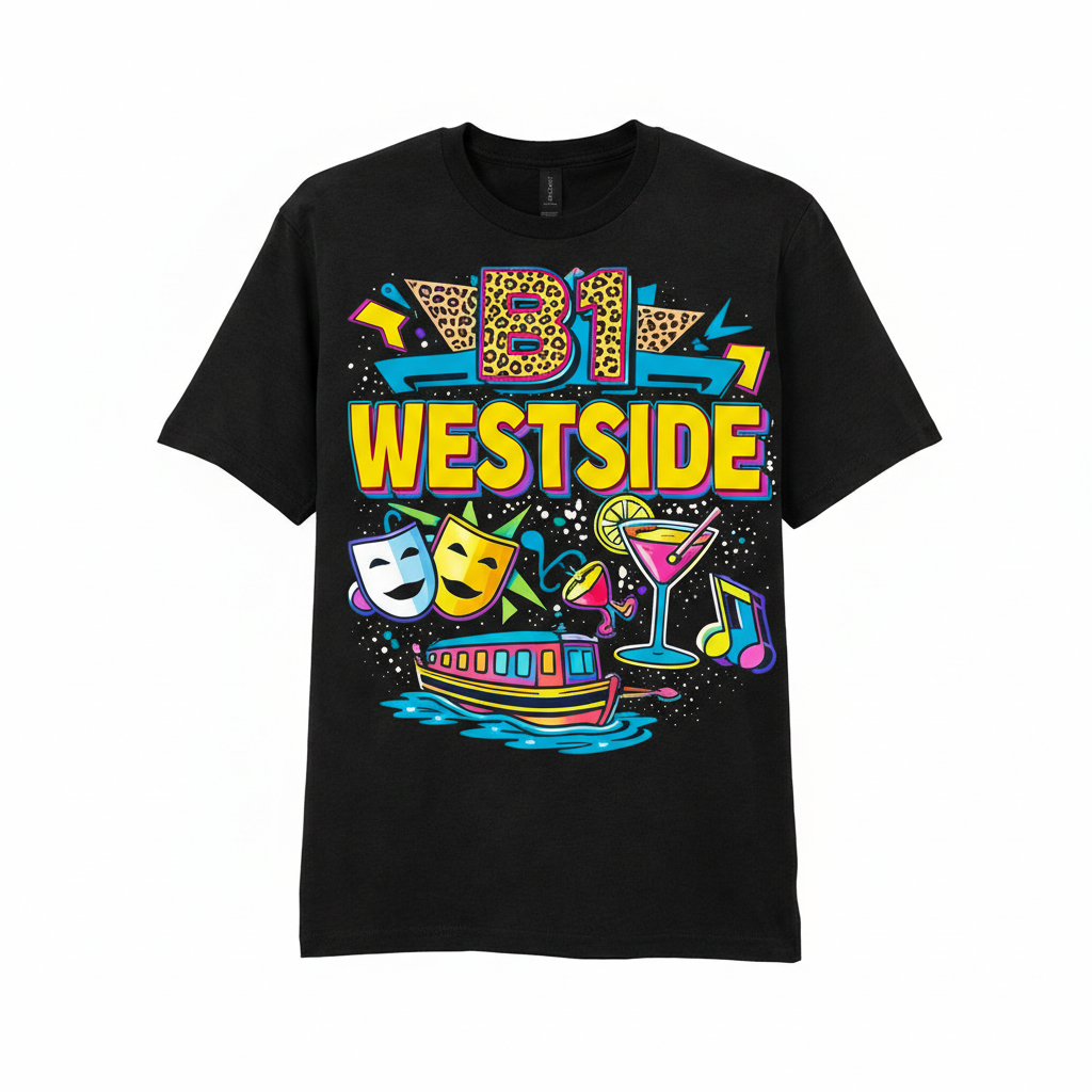 Westside - T-Shirt - Playful Neon Vibe Design
