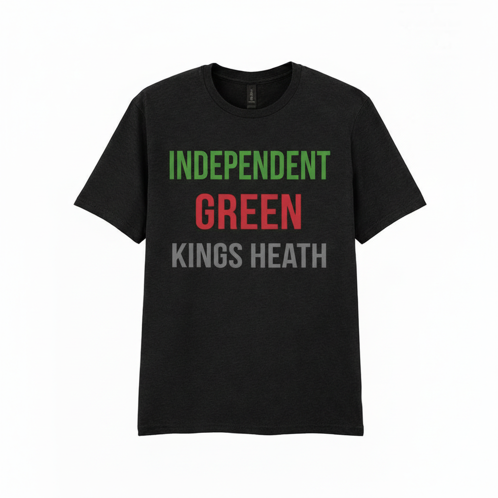 Kings Heath - T-Shirt - Minimal Type Stack Design