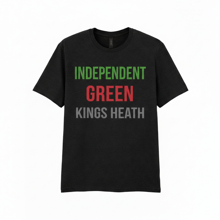 Kings Heath - T-Shirt - Minimal Type Stack Design