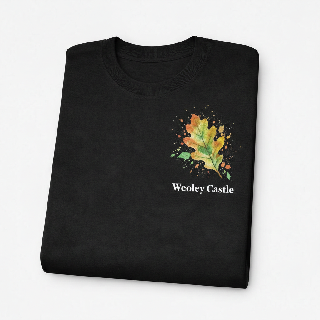 Weoley Castle - T-Shirt - Colour Splash Design - Leaf