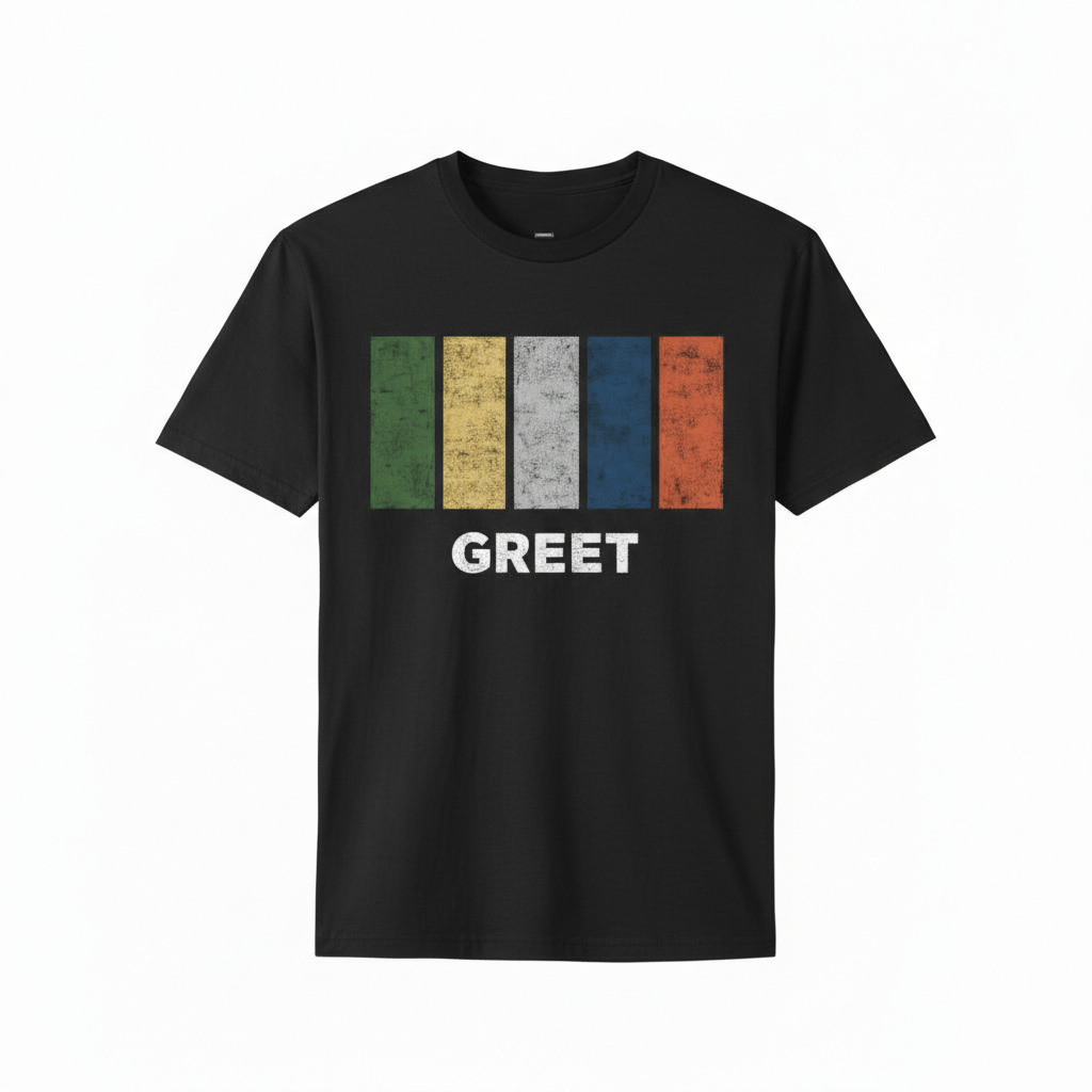 Greet - T-Shirt - Colour Block Design
