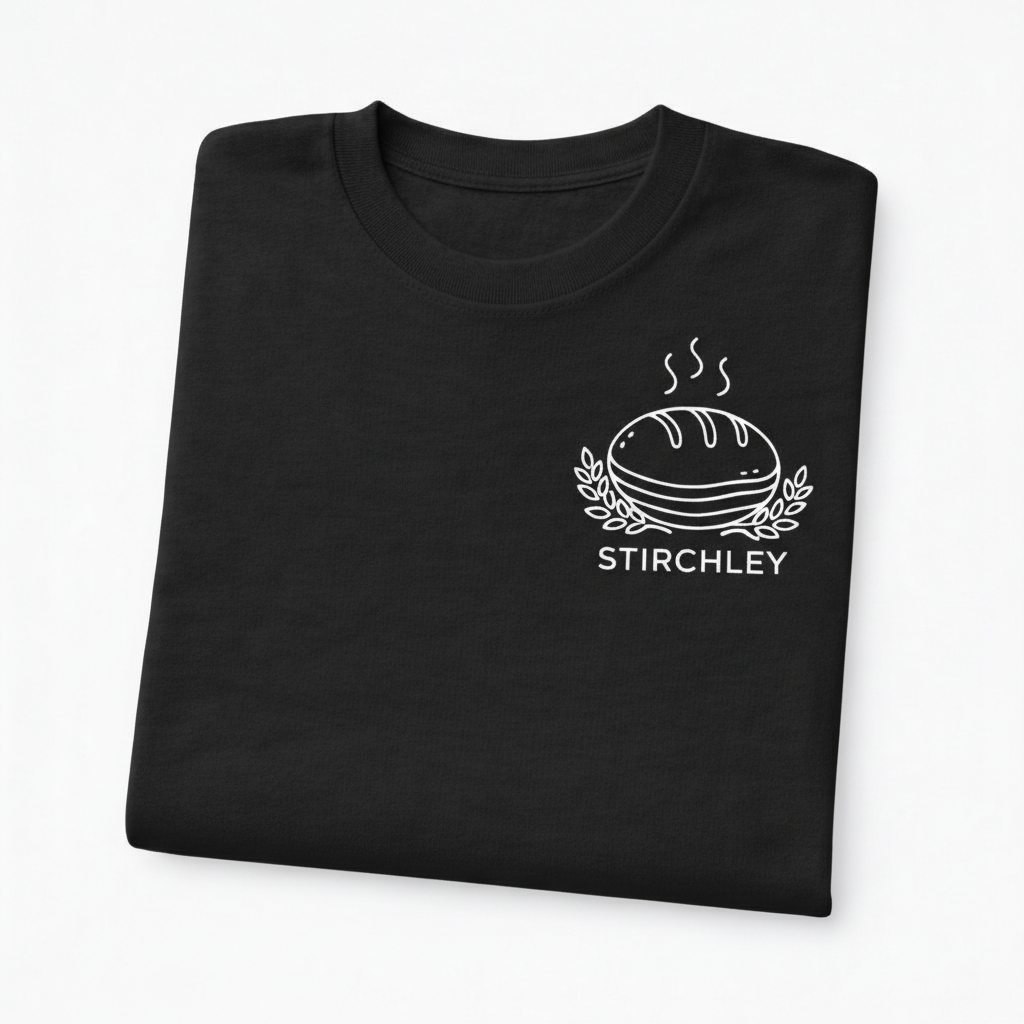 Stirchley - T-Shirt - Minimal Line Icon Design - Loaf of Bread