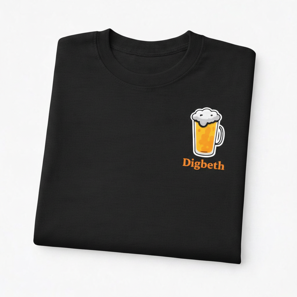 Digbeth - T-Shirt - Minimal Cool Design - Beer Glass