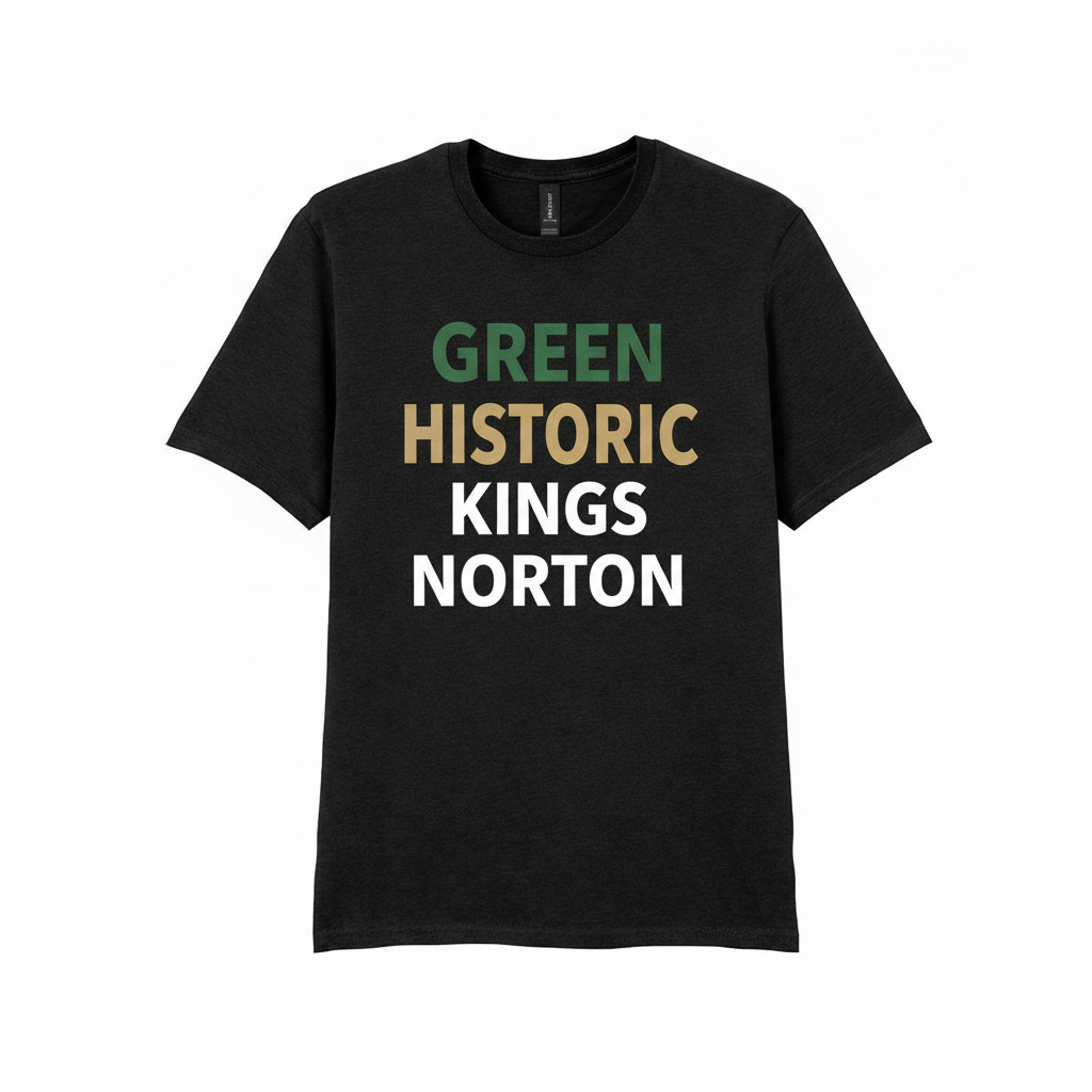 Kings Norton - T-Shirt - Minimal Type Stack Design