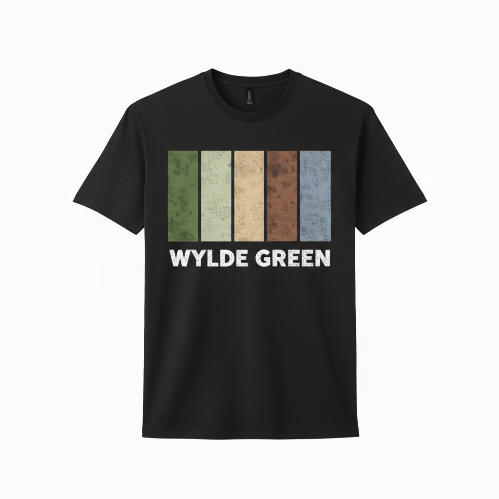 Wylde Green - T-Shirt - Colour Block Design