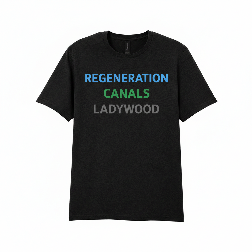 Ladywood - T-Shirt - Minimal Type Stack Design
