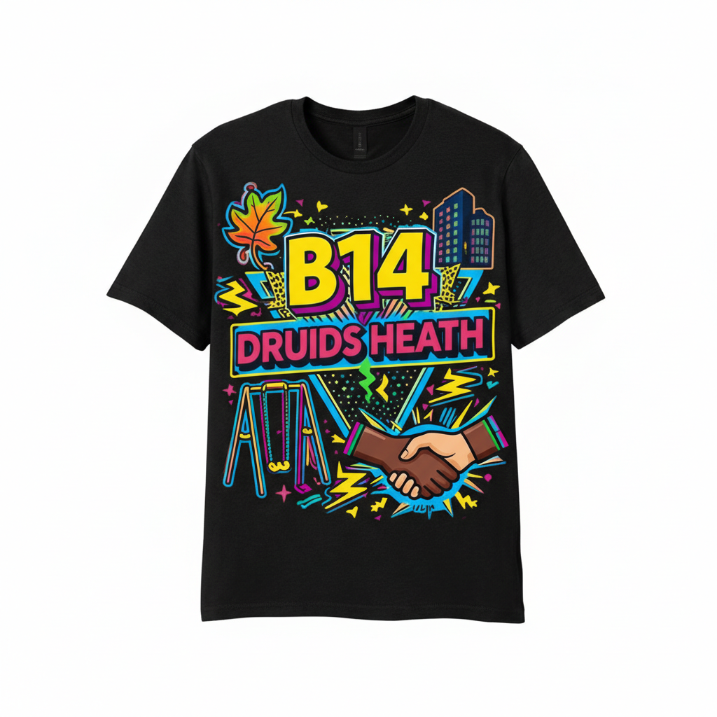 Druids Heath - T-Shirt - Playful Neon Vibe Design