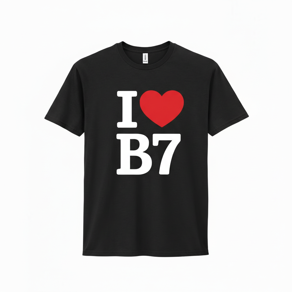 B7 - T-Shirt - I Heart B7 Design - Nechells | Vauxhall | Ashted | Duddeston